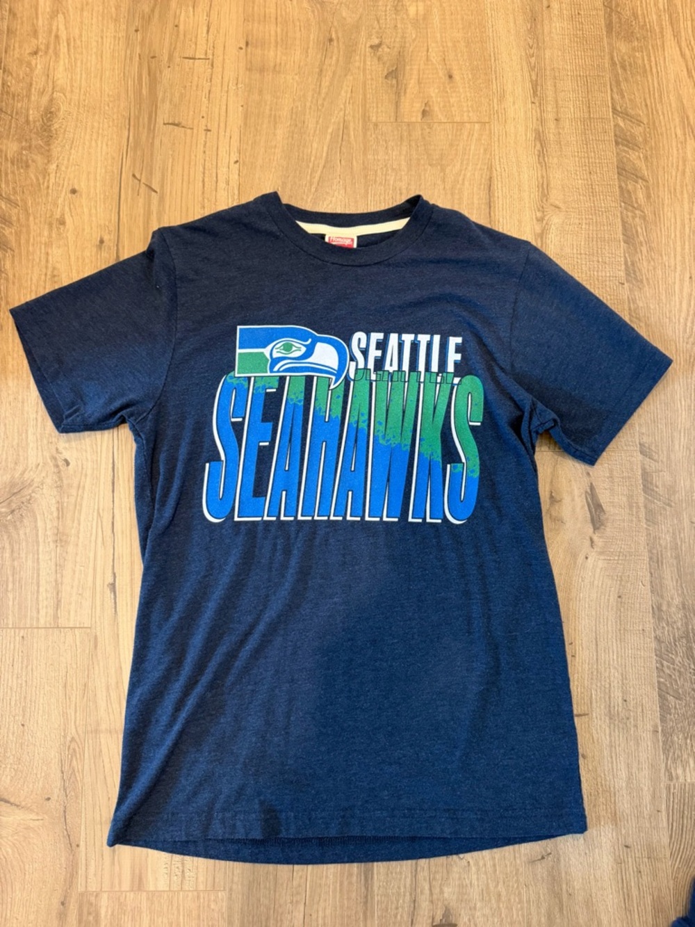 Homage Seattle Seahawks Navy Graphic Tee